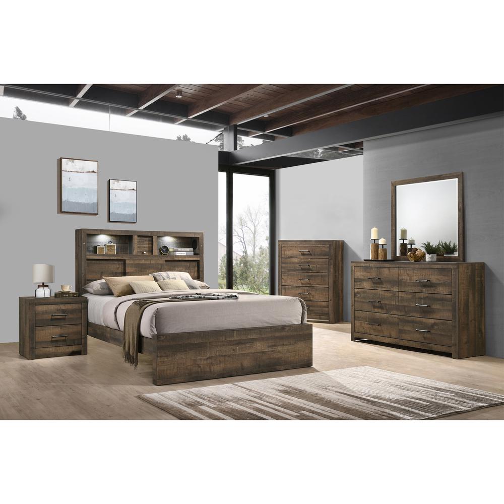 Picket House Furnishings Beckett King Panel 3PC Bedroom Set with Bluetooth. Picture 2