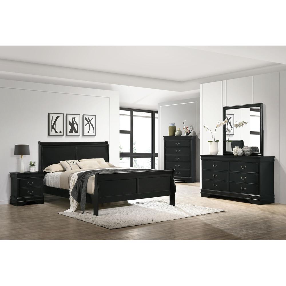 Picket House Furnishings Ellington King Panel Bed in Black. Picture 2