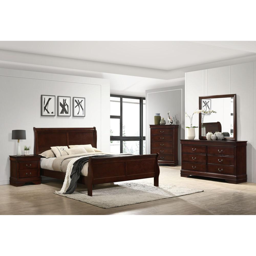 Picket House Furnishings Ellington King Panel Bed in Cherry. Picture 2