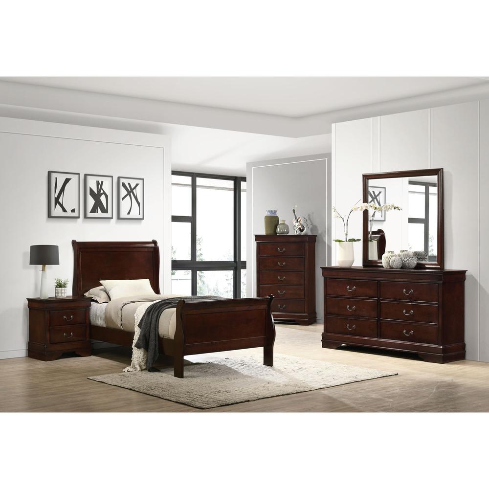 Picket House Furnishings Ellington Twin Panel Bed in Cherry. Picture 2
