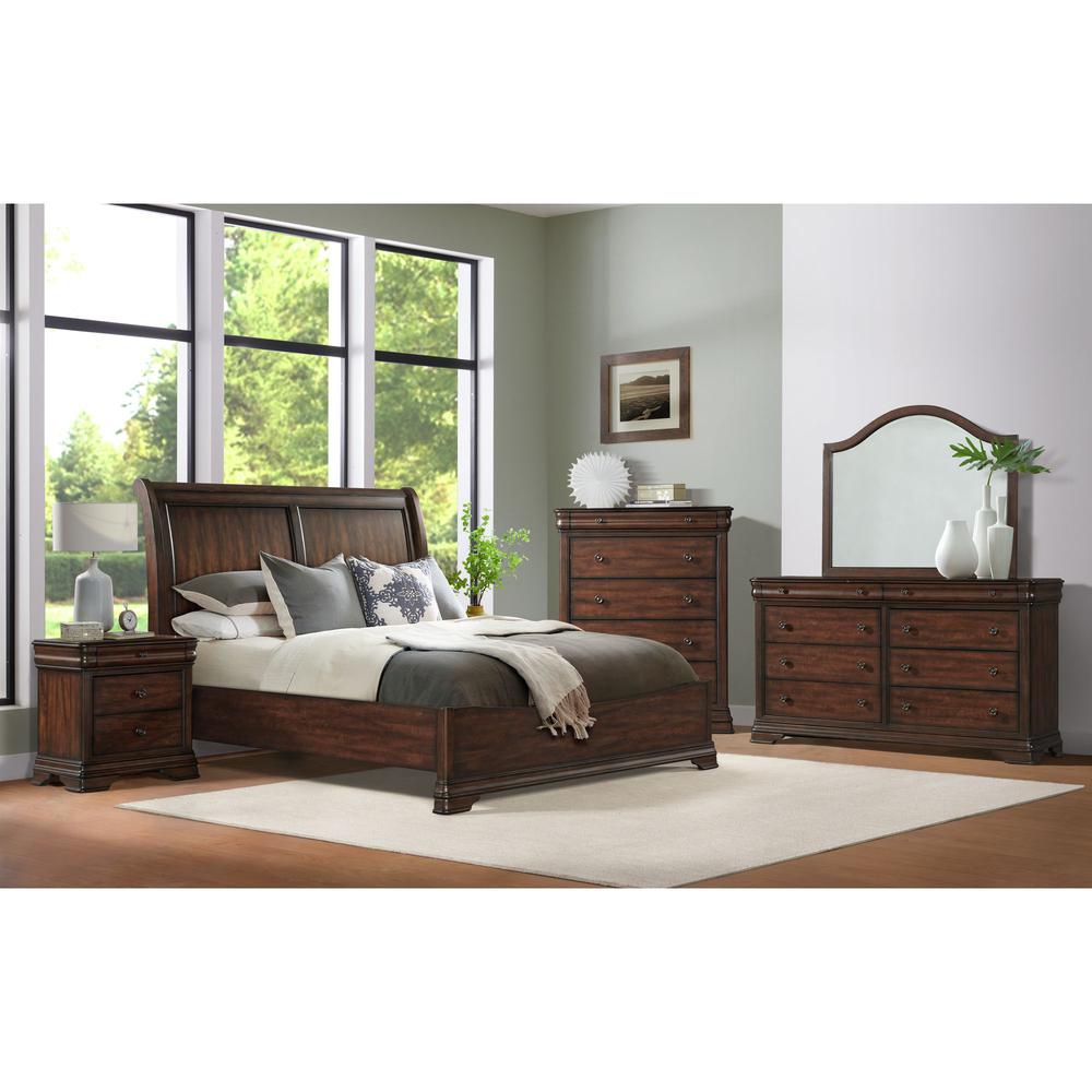 Stark King Bed in Cherry. Picture 7