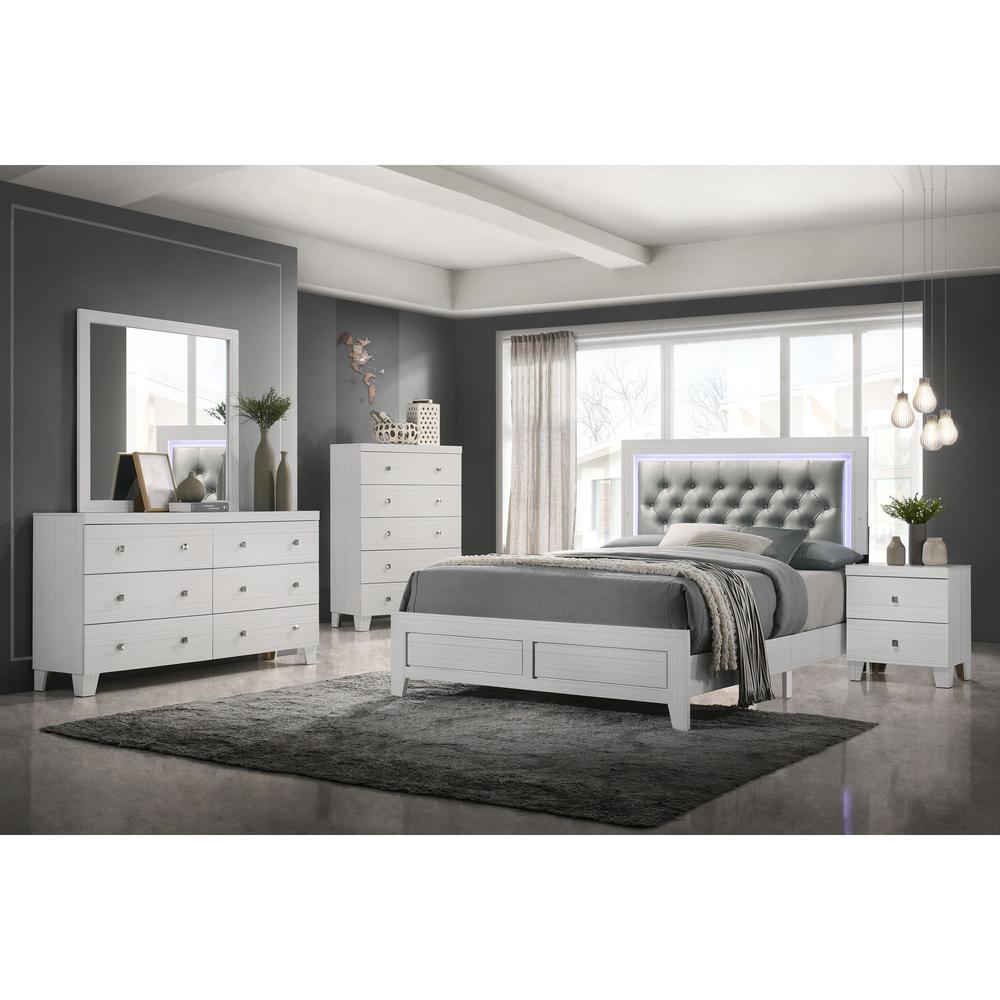 Picket House Furnishings Icon 2-Drawer Nightstand in White. Picture 2