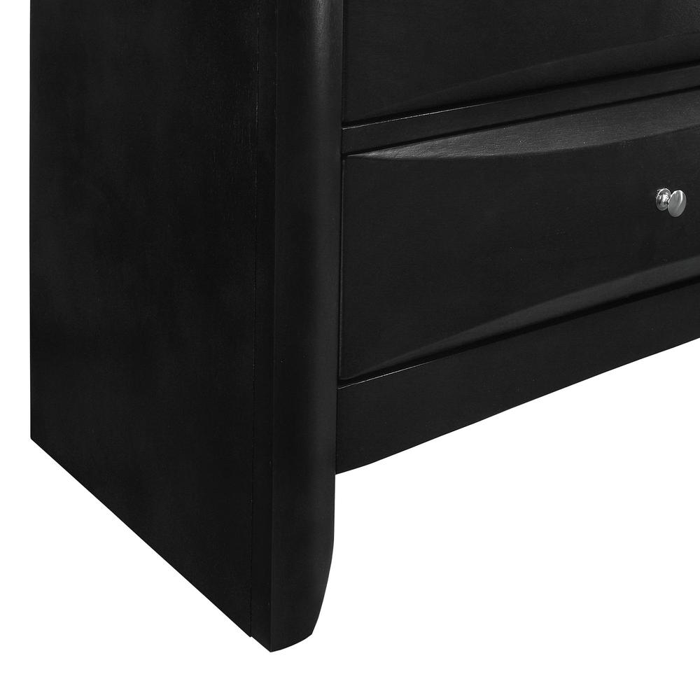 Dana 5-Drawer Chest in Black. Picture 7