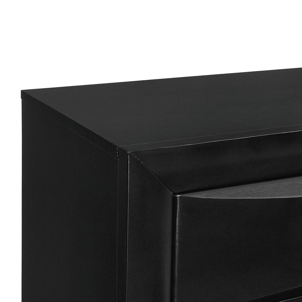 Dana 5-Drawer Chest in Black. Picture 4