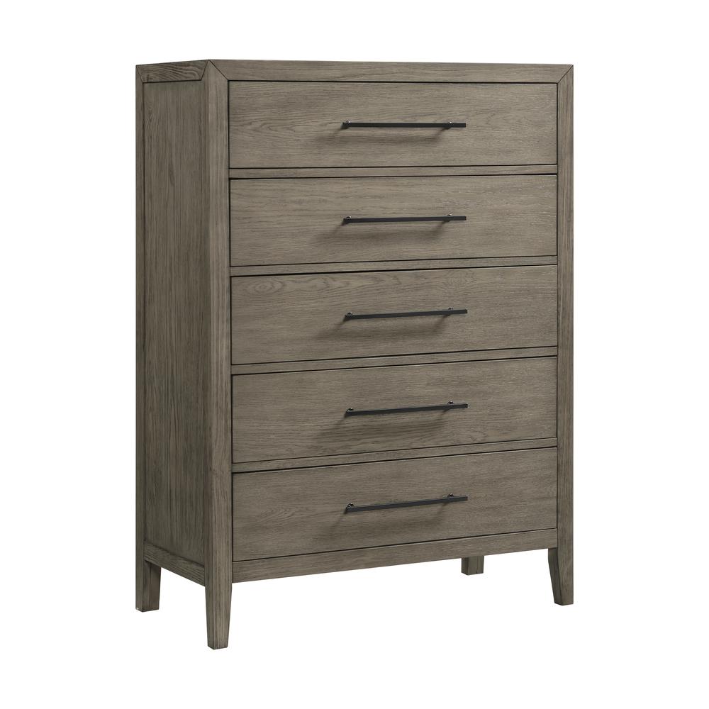 Armes 5-Drawer Chest in Grey. Picture 1
