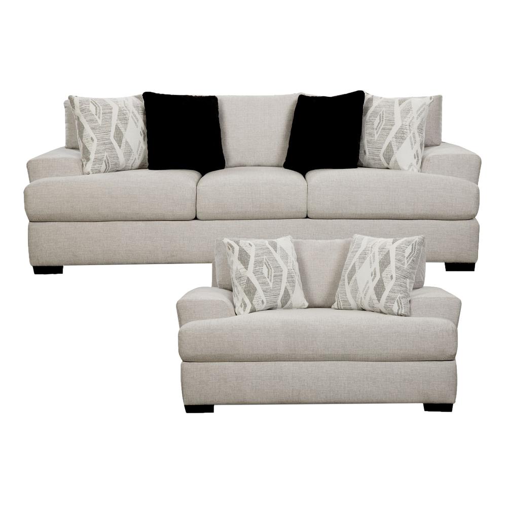Picket House Furnishings Rowan 2PC Living Room Set in Fentasy Silver. Picture 1