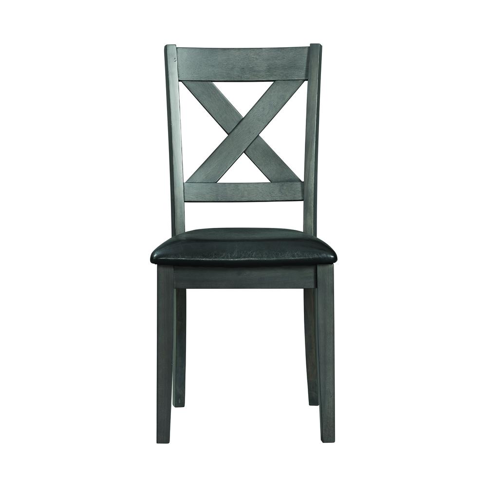 Picket House Furnishings Alexa Standard Height Side Chair Set in Gray. Picture 5