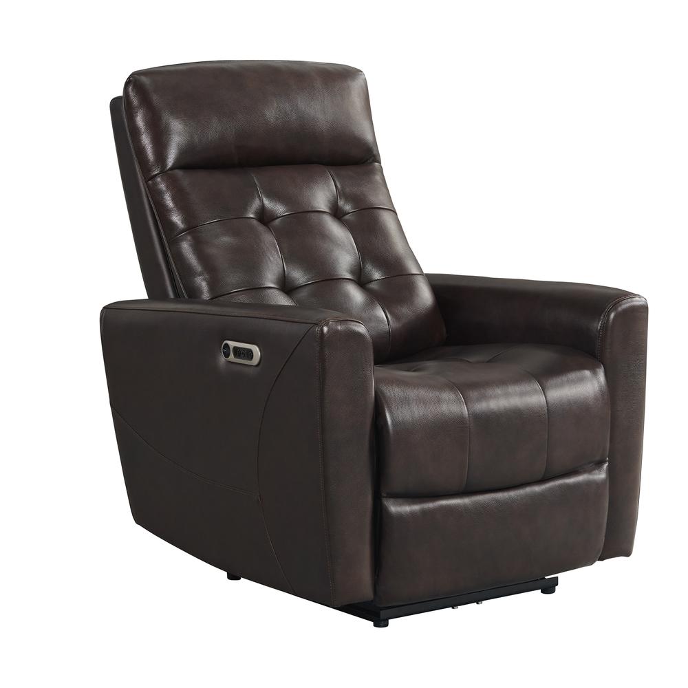 Astro Power Recliner with Power Headrest & USB in Jazz Brown (Top Grain/PVC). Picture 1