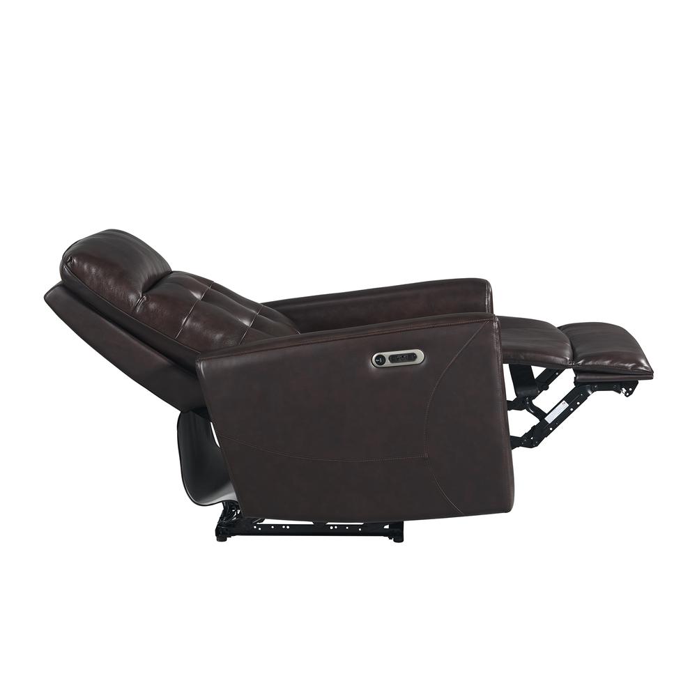 Astro Power Recliner with Power Headrest & USB in Jazz Brown (Top Grain/PVC). Picture 4
