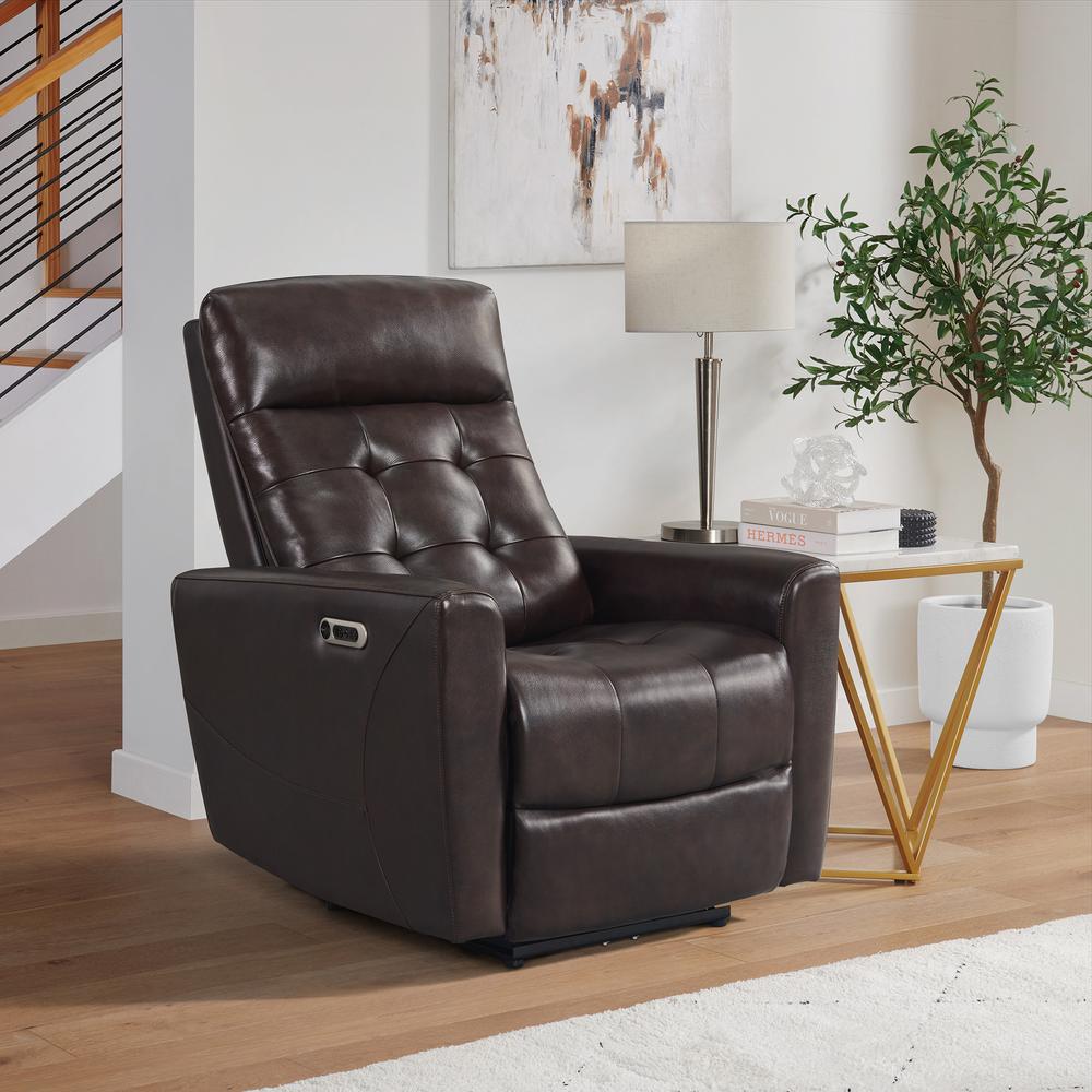 Astro Power Recliner with Power Headrest & USB in Jazz Brown (Top Grain/PVC). Picture 10