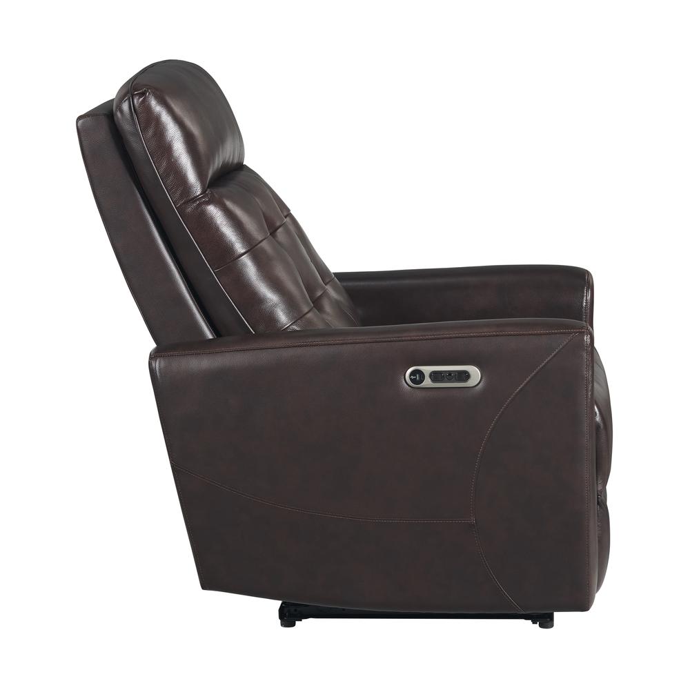 Astro Power Recliner with Power Headrest & USB in Jazz Brown (Top Grain/PVC). Picture 3