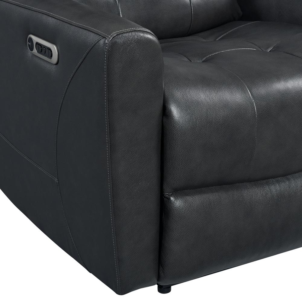 Astro Power Recliner with Power Headrest & USB in Jazz Charcoal. Picture 9
