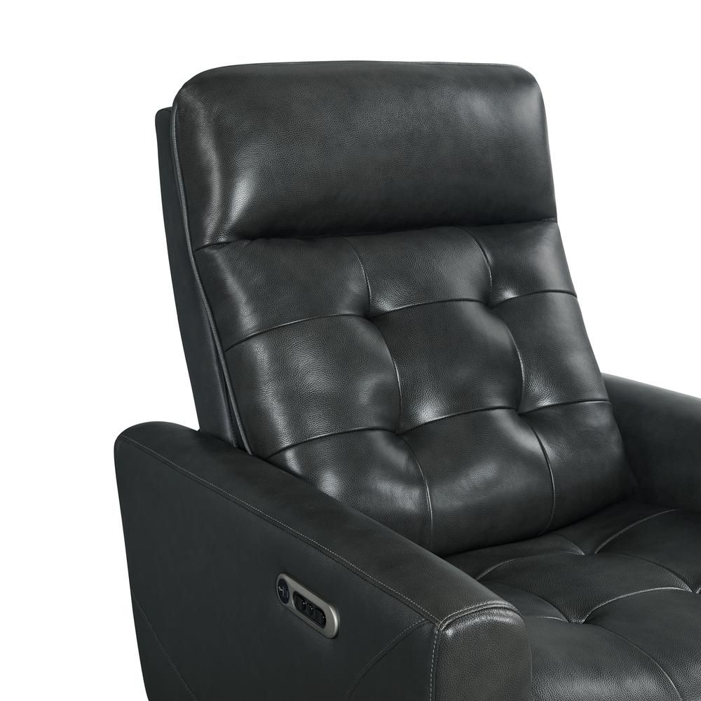 Astro Power Recliner with Power Headrest & USB in Jazz Charcoal. Picture 7