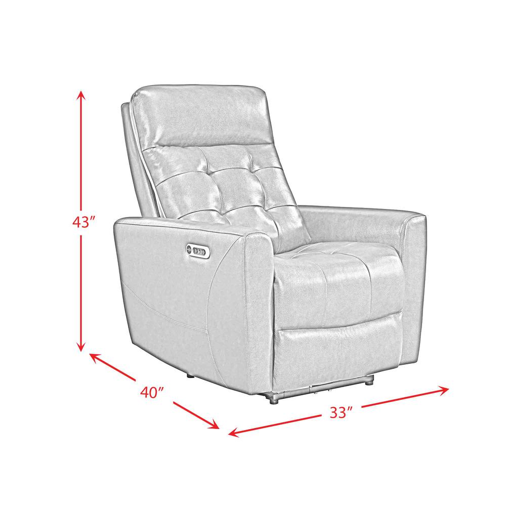 Astro Power Recliner with Power Headrest & USB in Jazz Charcoal. Picture 6