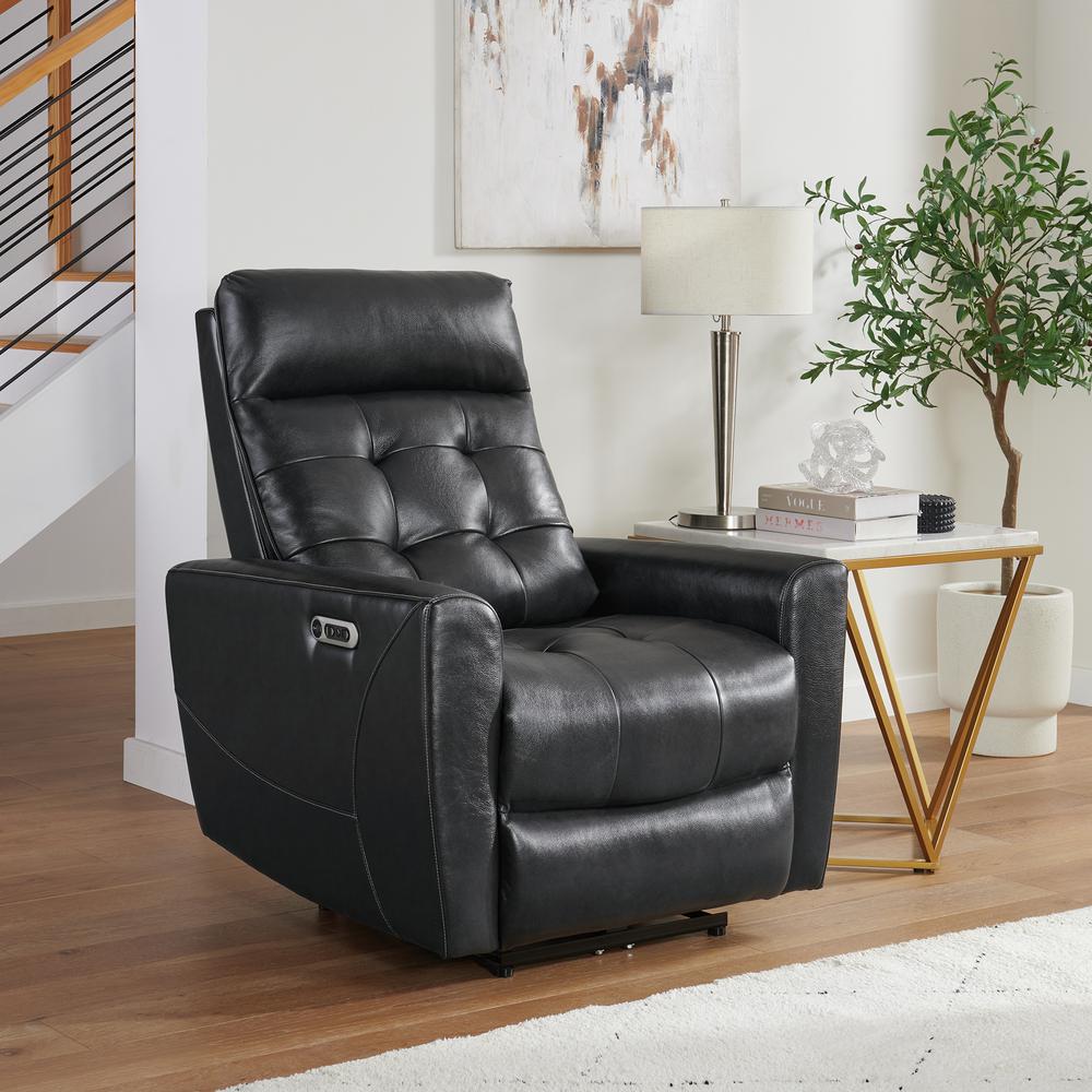 Astro Power Recliner with Power Headrest & USB in Jazz Charcoal. Picture 10
