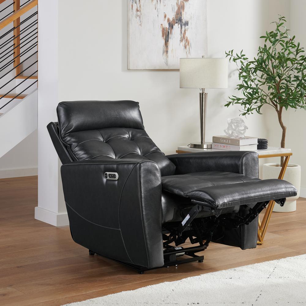 Astro Power Recliner with Power Headrest & USB in Jazz Charcoal. Picture 11