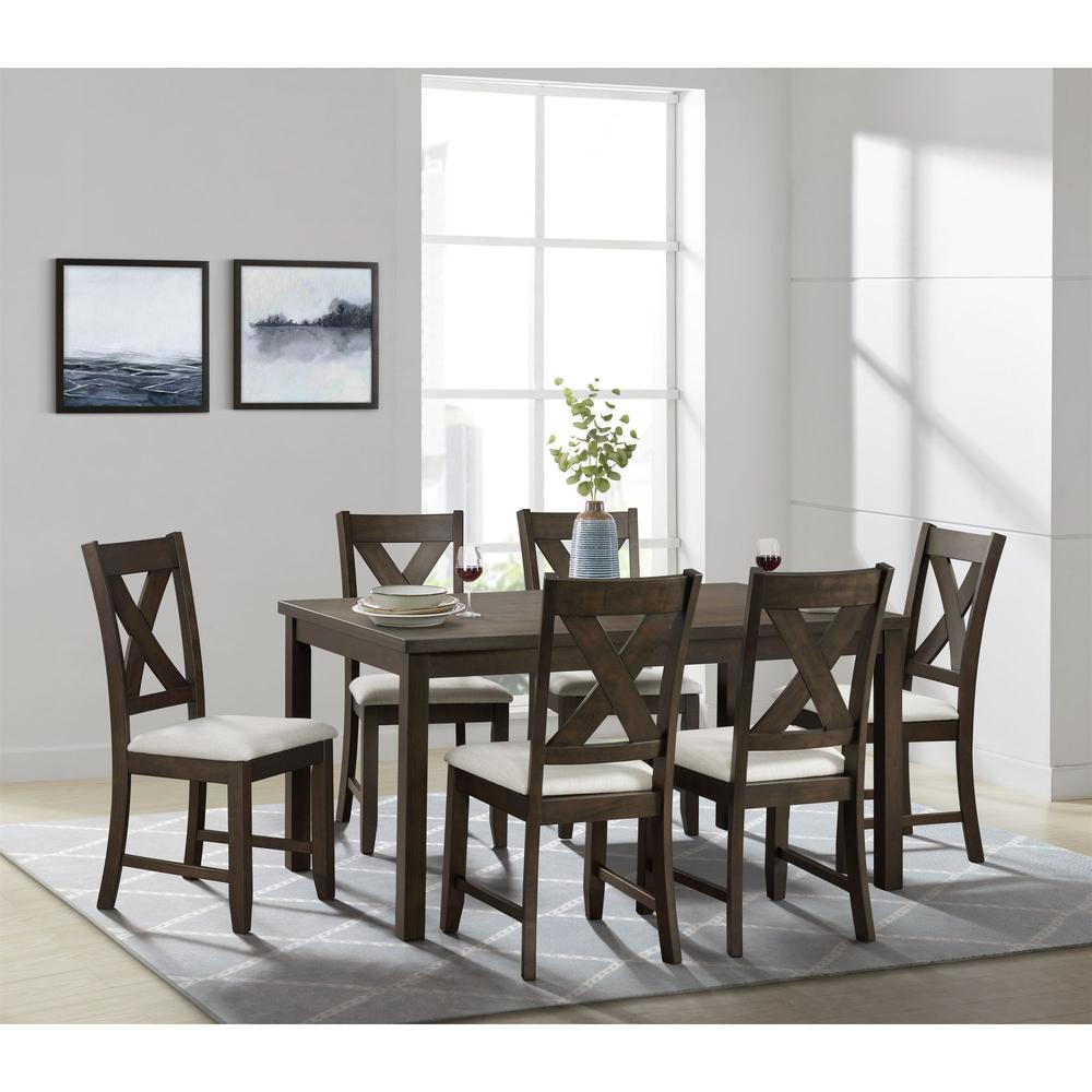 Brooke 60"7PC Dining Set in Espresso. Picture 10