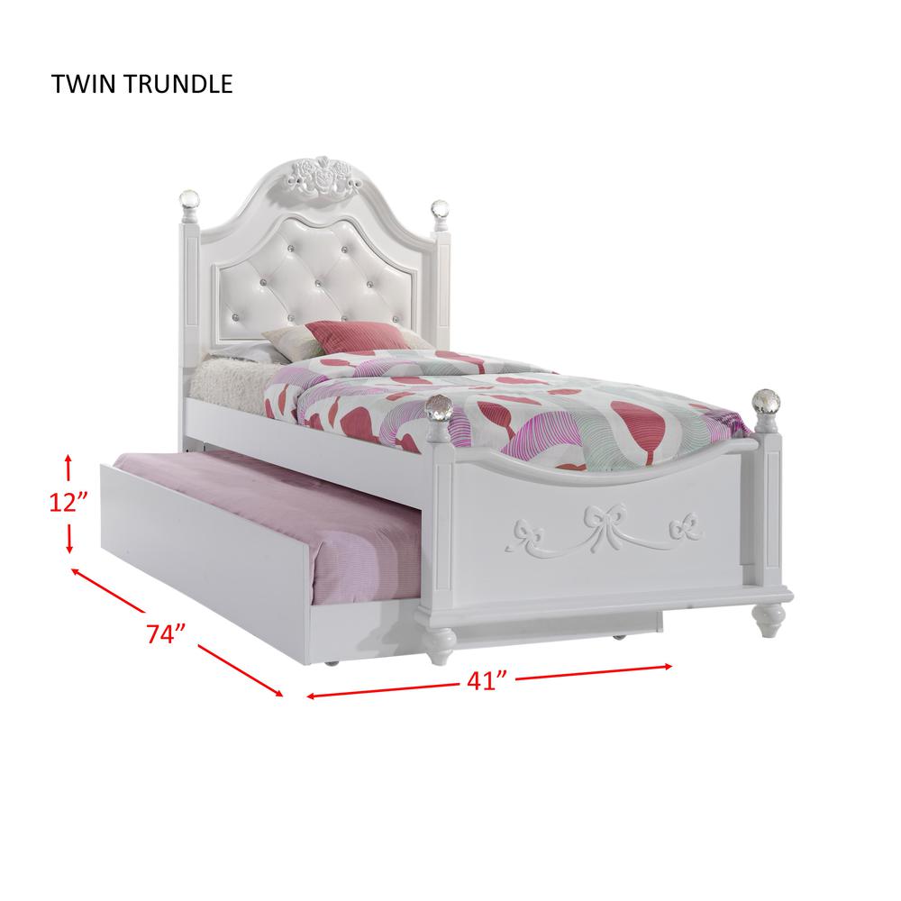 Annie Twin Platform 4PC Bedroom Set w/ Storage Trundle. Picture 4