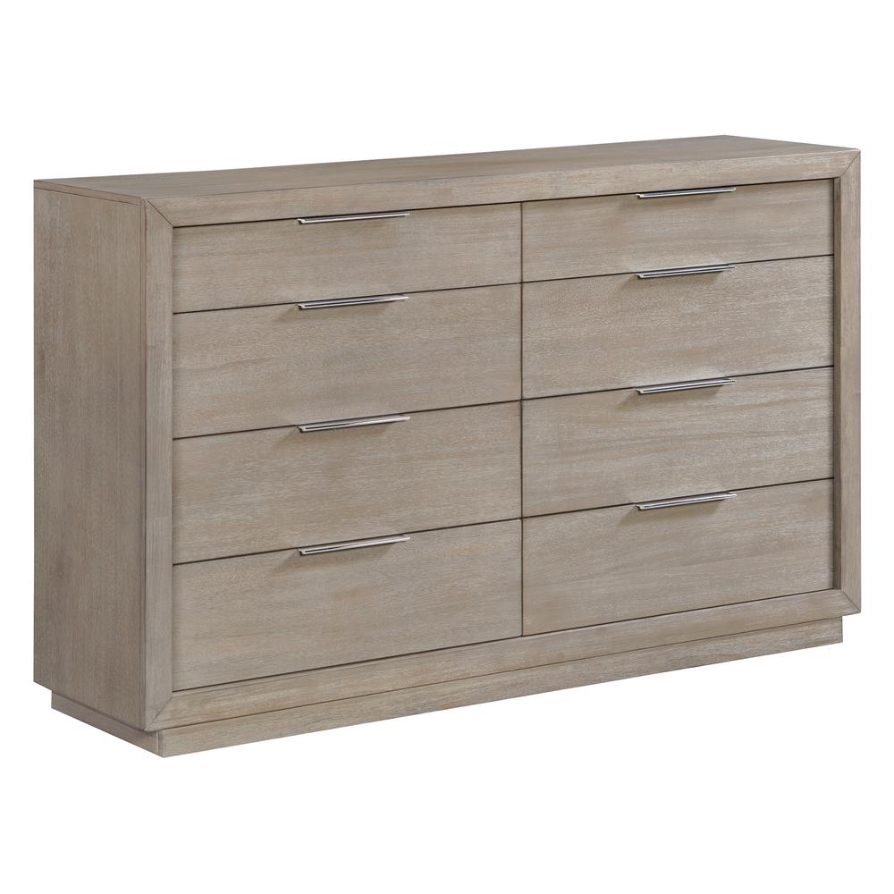 Cadia 8-Drawer Dresser in Grey. Picture 1