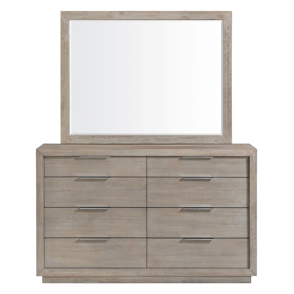 Cadia Dresser & Mirror Set in Grey. Picture 2