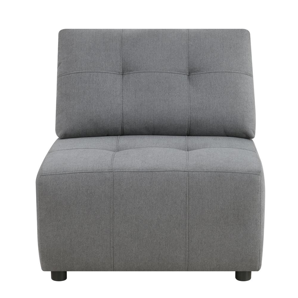 Picket House Furnishings Gianni Modular Armless Chair in Charcoal. Picture 4