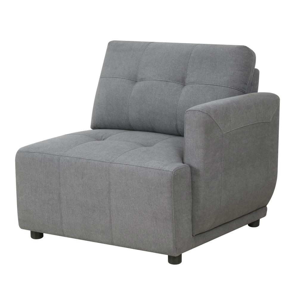 Picket House Furnishings Gianni Modular Right Hand Facing Chair in Charcoal. The main picture.