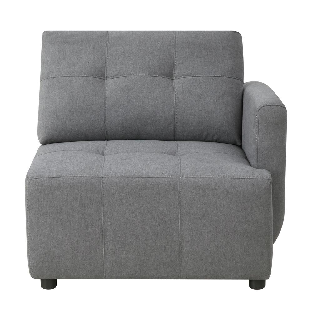 Picket House Furnishings Gianni Modular Right Hand Facing Chair in Charcoal. Picture 4