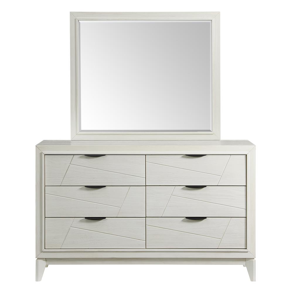Parell Dresser and Mirror in White. Picture 2