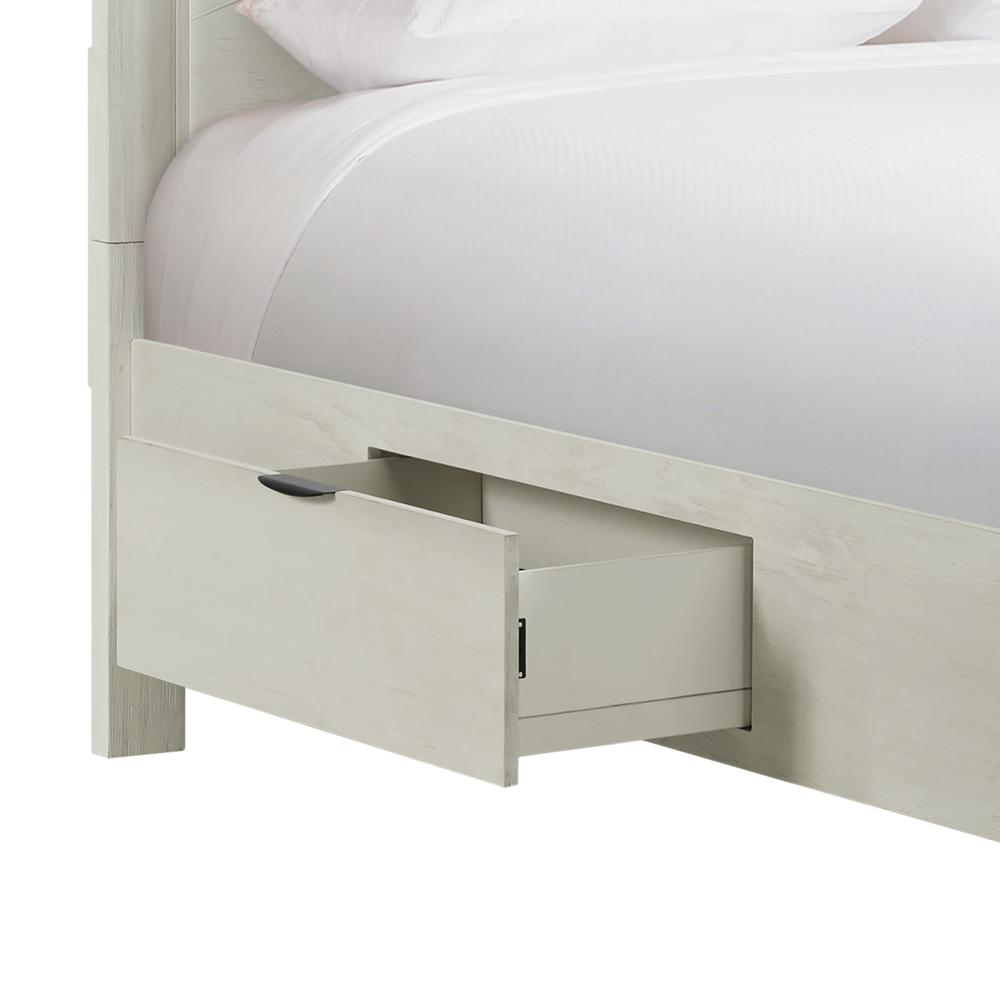 Parell King Bed w/ Storage in White. Picture 8