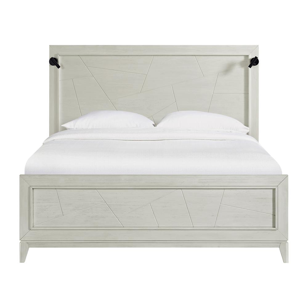 Parell King Bed w/ Storage in White. Picture 4