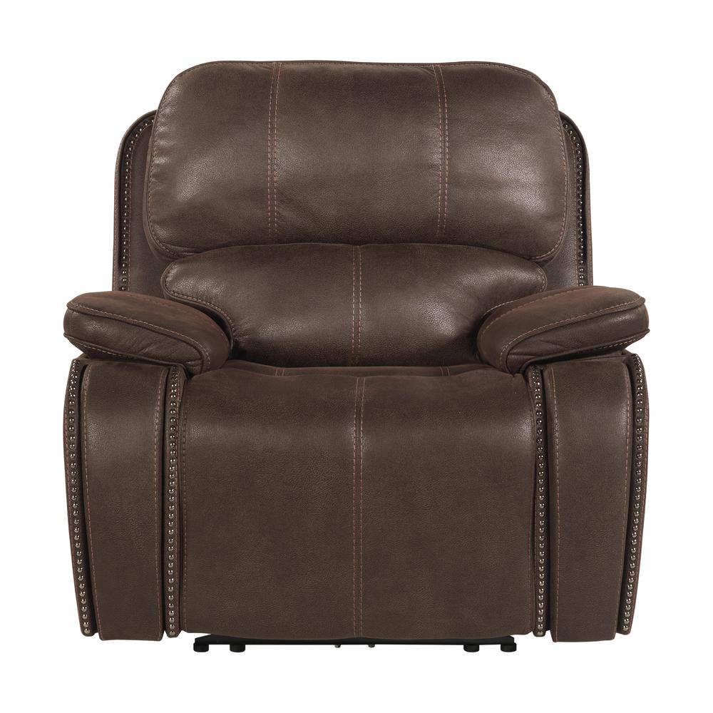 Grover Power Motion Recliner with Power Head Recliner in Heritage Coffee. Picture 4