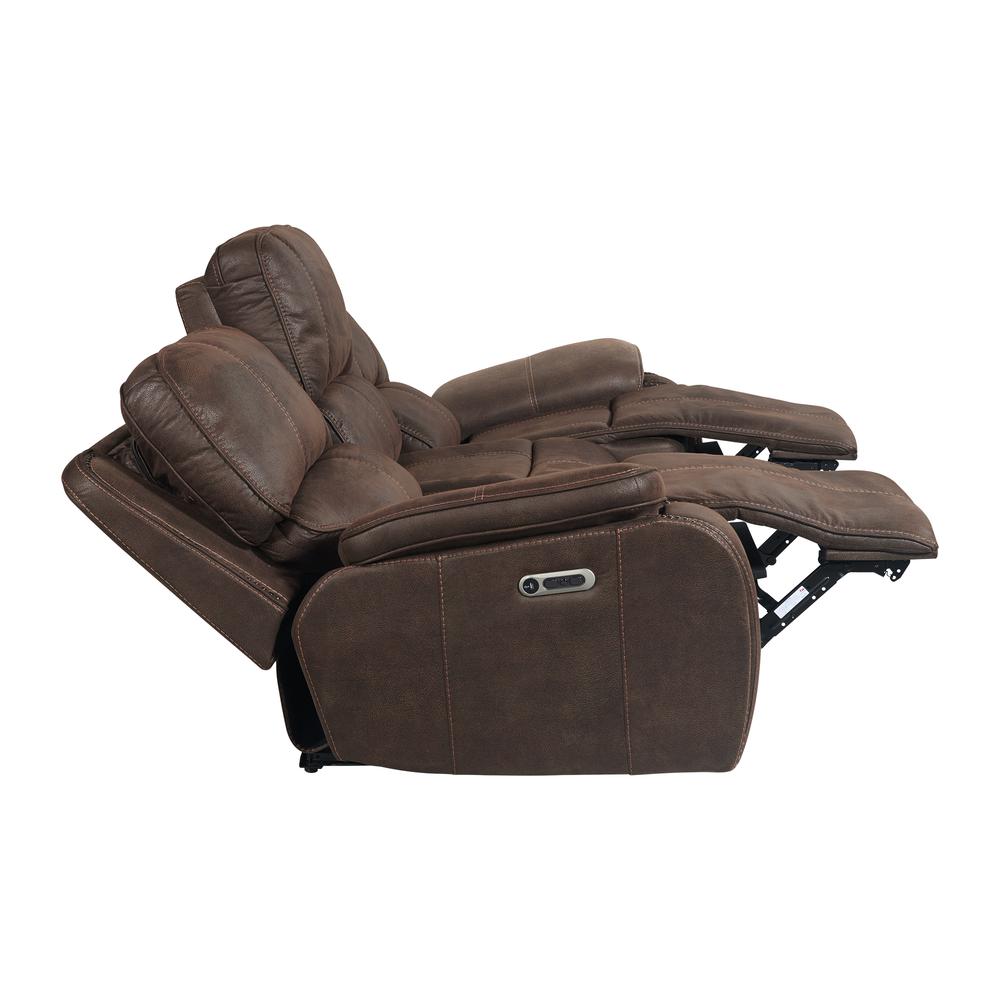 Grover Power Motion Sofa with Power Headrest in Heritage Coffee. Picture 4