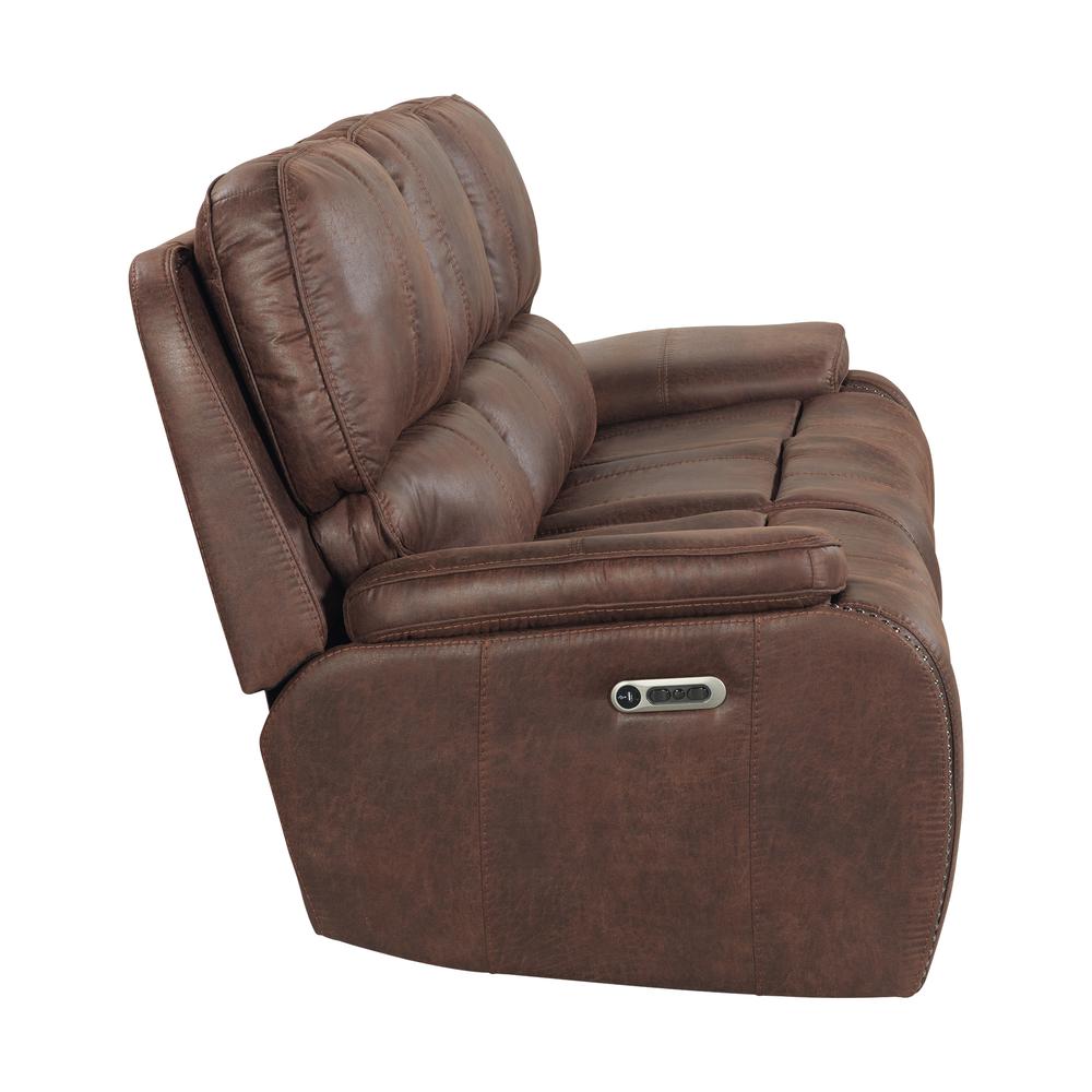 Grover Power Motion Sofa with Power Motion Head Recliner in Heritage Brown. Picture 6