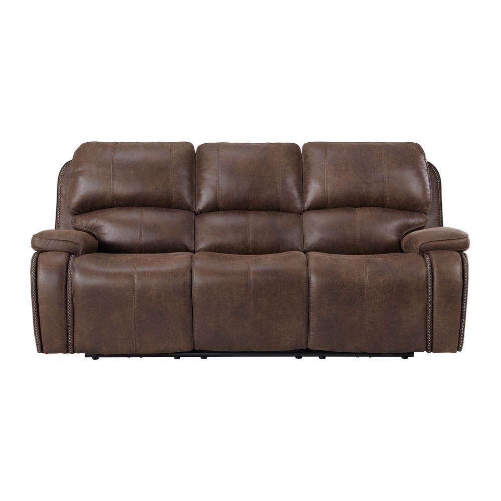 Grover Power Motion Sofa with Power Motion Head Recliner in Heritage Brown. Picture 4