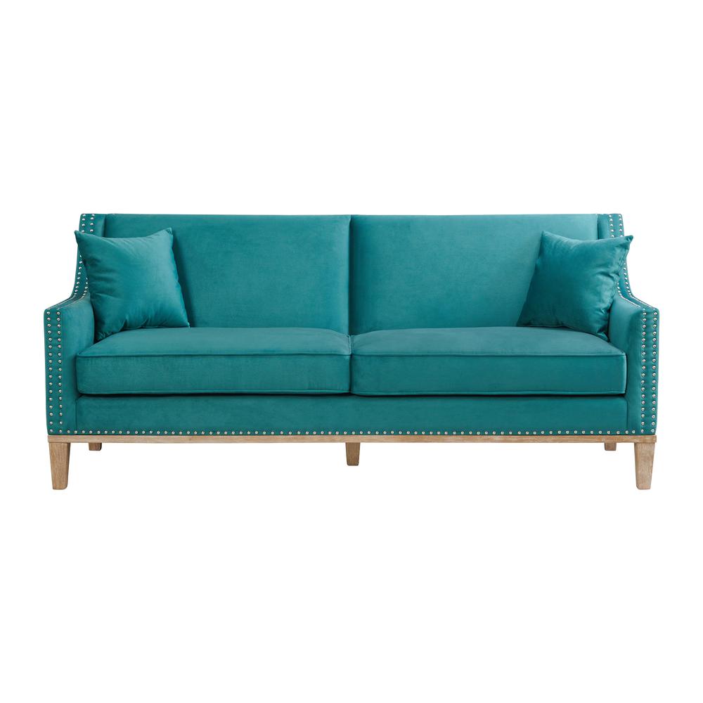 Picket House Furnishings Aster Sofa in Teal. Picture 4