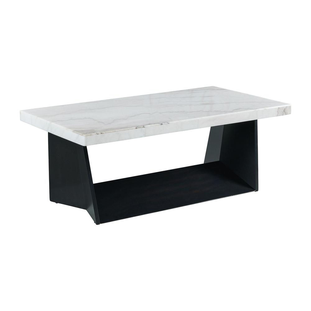 Picket House Furnishings Tobias Coffee Table with White Marble Top. Picture 1