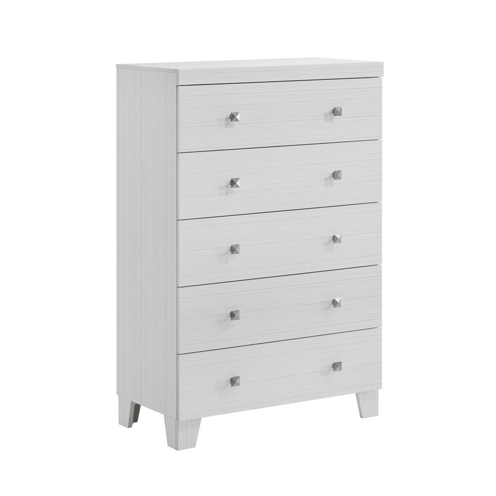 Picket House Furnishings Icon 5-Drawer Chest in White. Picture 1