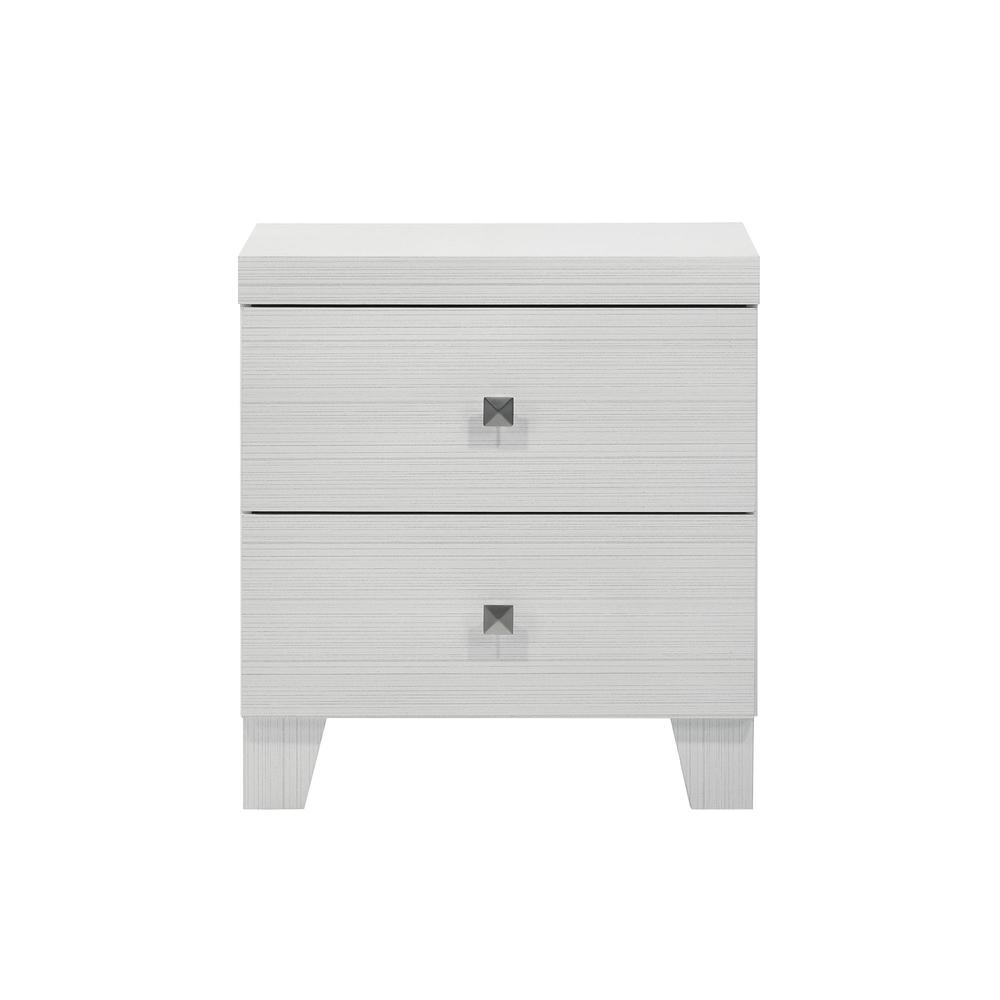 Picket House Furnishings Icon 2-Drawer Nightstand in White. Picture 4