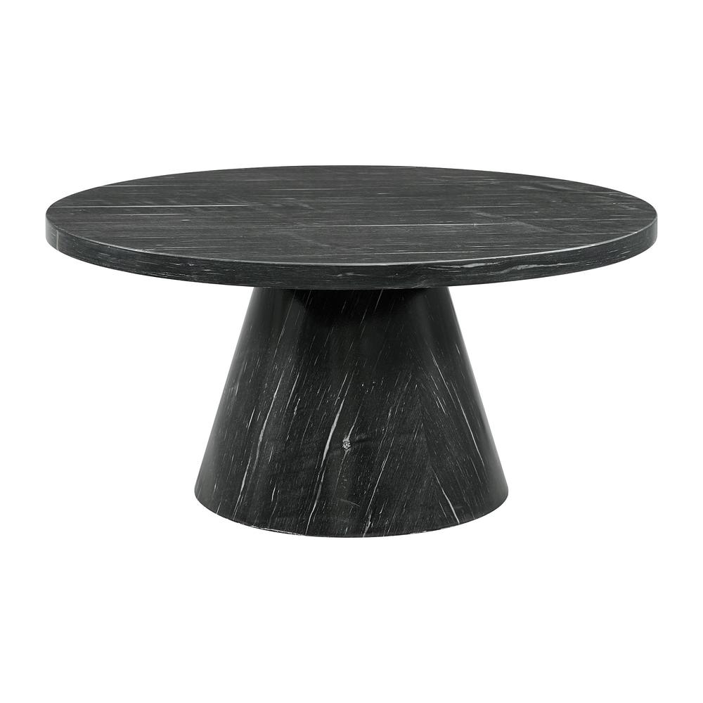 Odette Round Occasional Coffee Table Complete in Grey. Picture 1