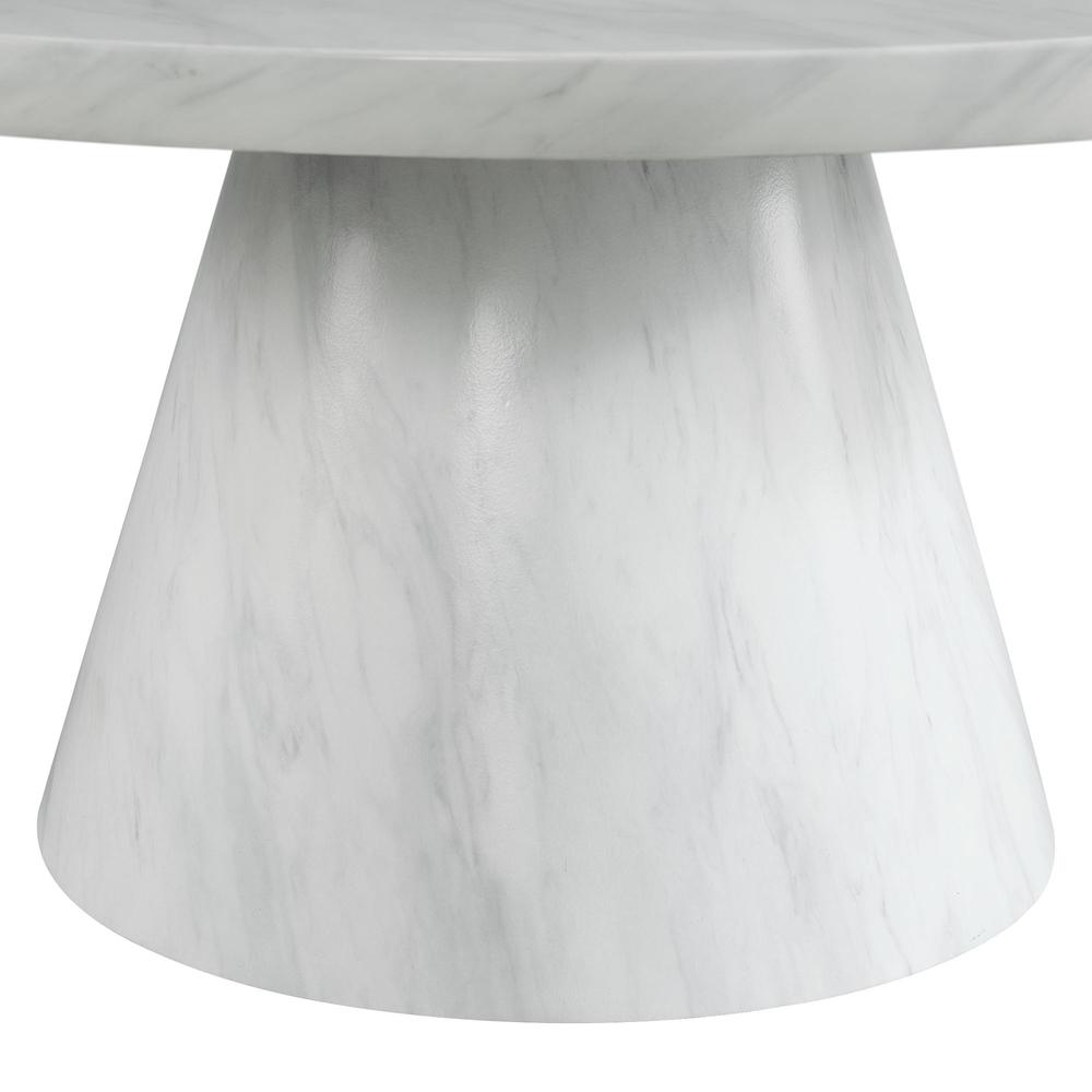 Odette Round Occasional Coffee Table Complete in White. Picture 4