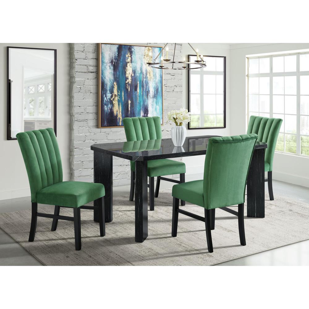 Odette Side Chair in Emerald Velvet (2 Per Pack). Picture 10