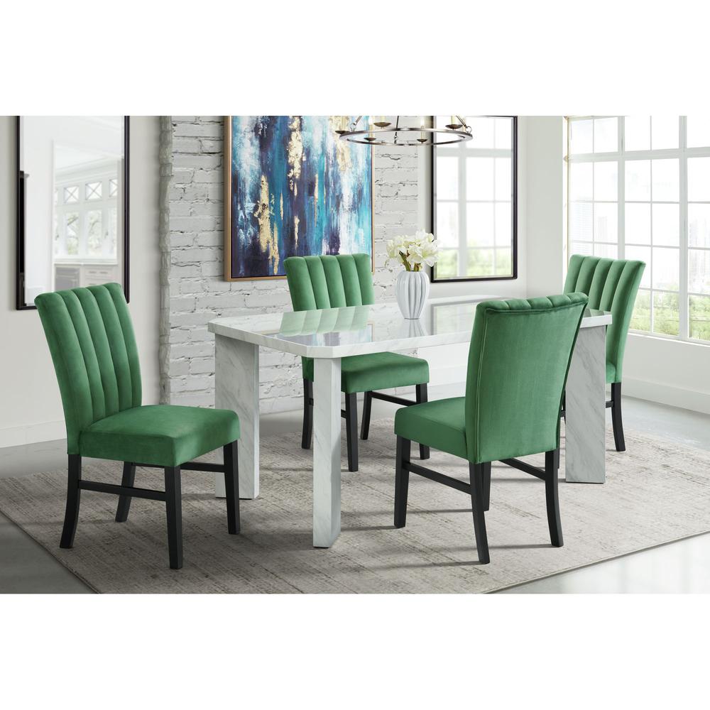 Odette Side Chair in Emerald Velvet (2 Per Pack). Picture 11