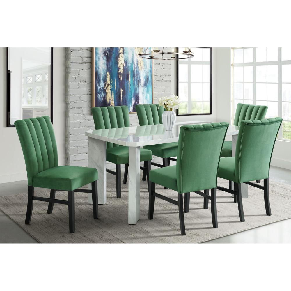 Odette Side Chair in Emerald Velvet (2 Per Pack). Picture 13