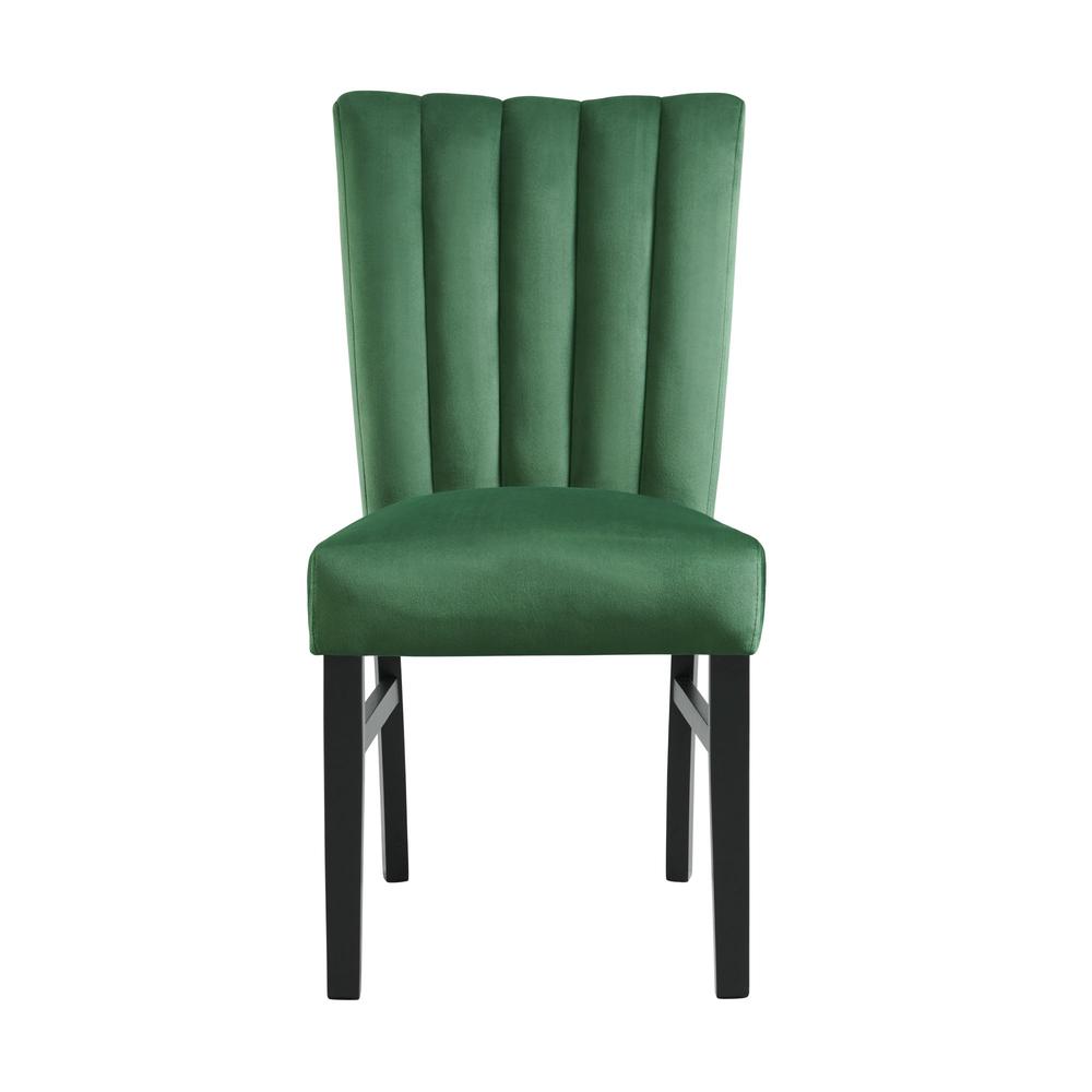 Odette Side Chair in Emerald Velvet (2 Per Pack). Picture 3