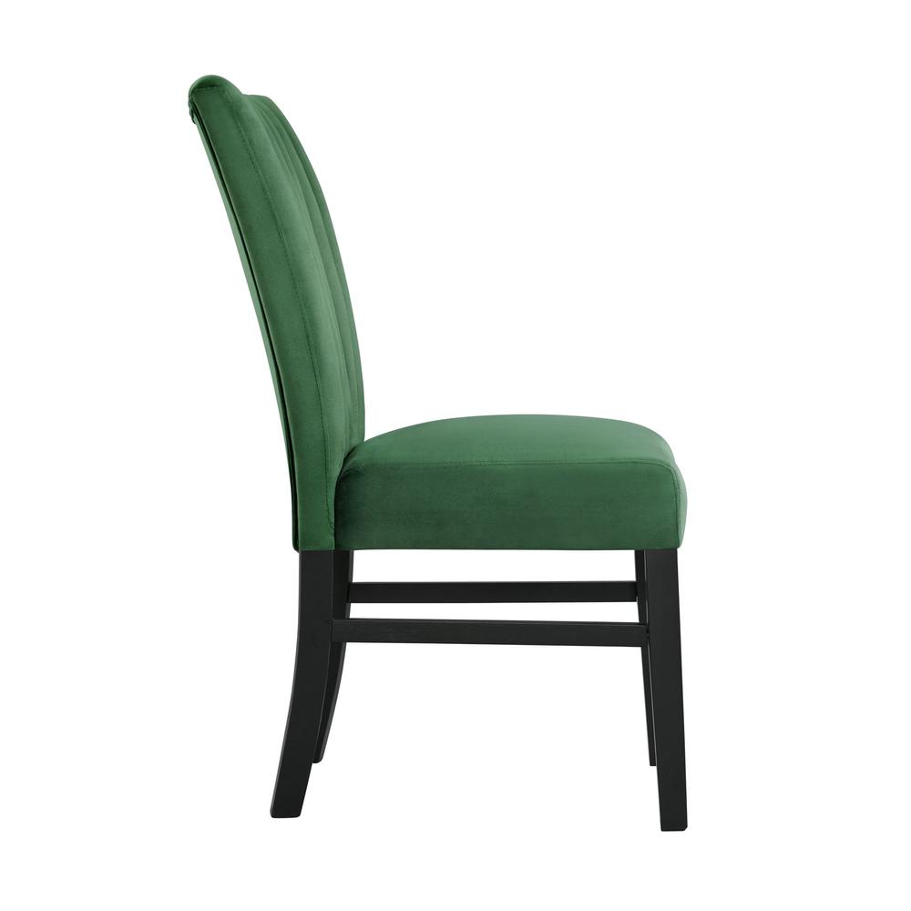 Odette Side Chair in Emerald Velvet (2 Per Pack). Picture 4