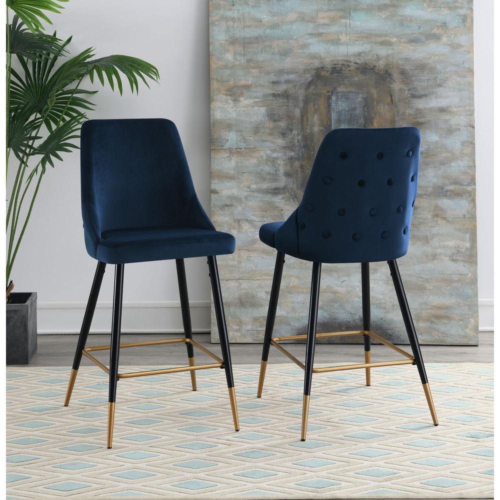 Picket House Furnishings Zia Bar Stool in  Navy. Picture 3