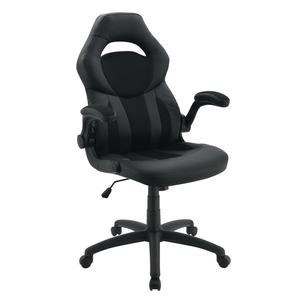 Picket House Furnishings Zeno PC Gaming Chair in Black. The main picture.