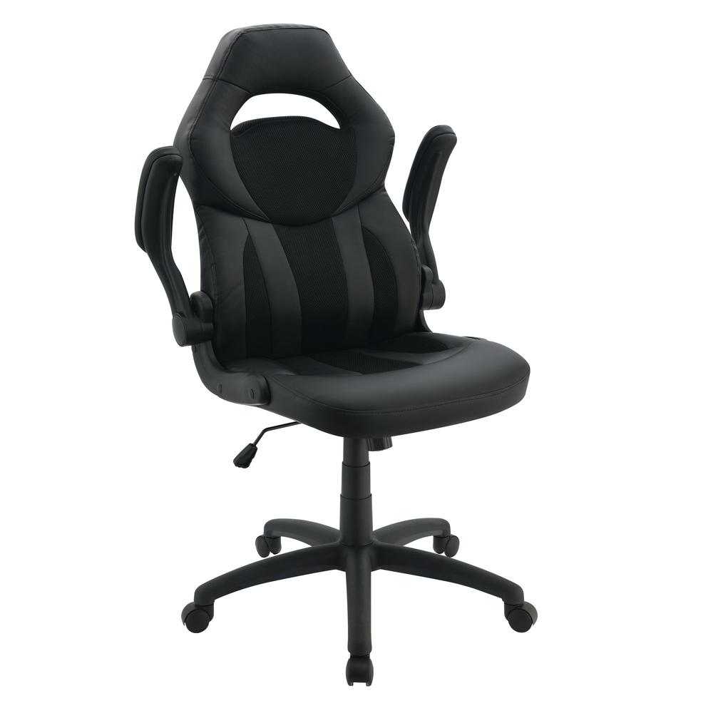 Picket House Furnishings Zeno PC Gaming Chair in Black. Picture 4