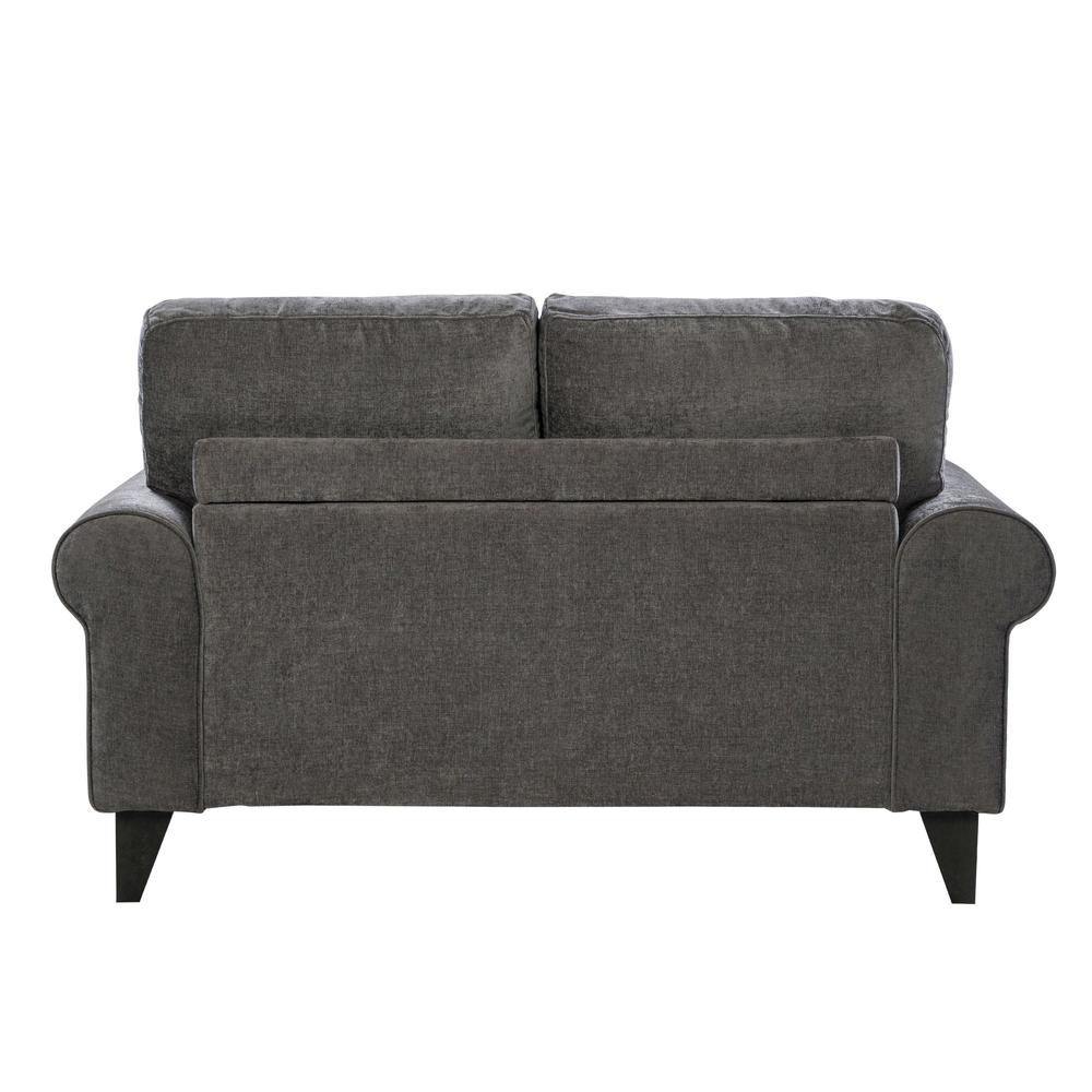 Picket House Furnishings Atticus Loveseat in Charcoal. Picture 7
