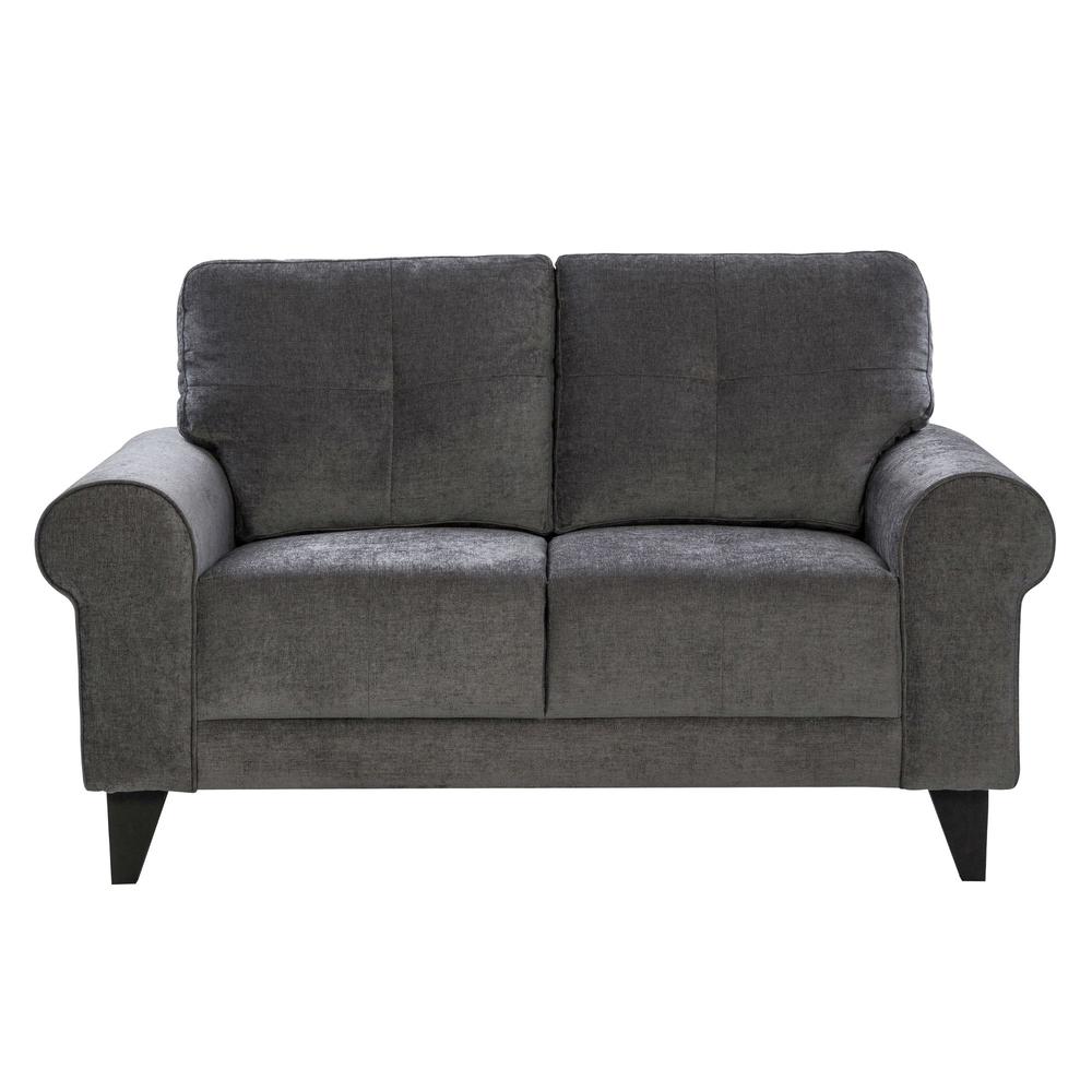 Picket House Furnishings Atticus Loveseat in Charcoal. Picture 5